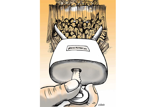 کاریکاتور-وضعیت فعلی تئاتر کاریکاتور-وضعیت فعلی تئاتر