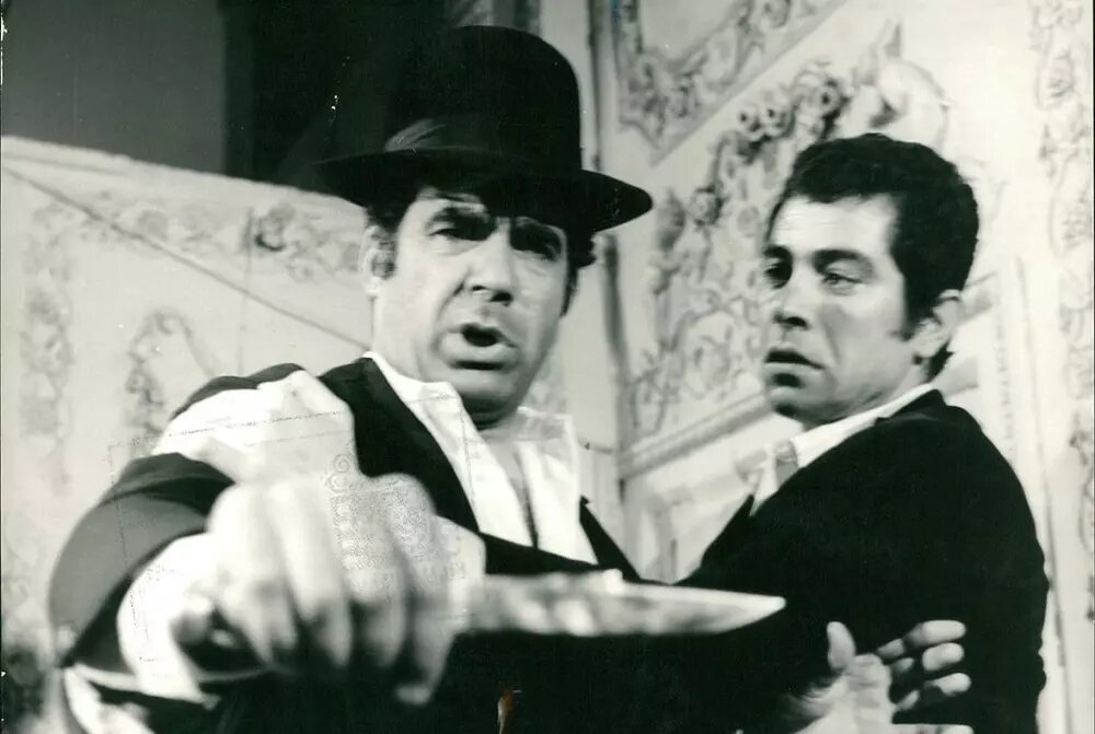 دو نما از پشت صحنه فیلم «قیصر»