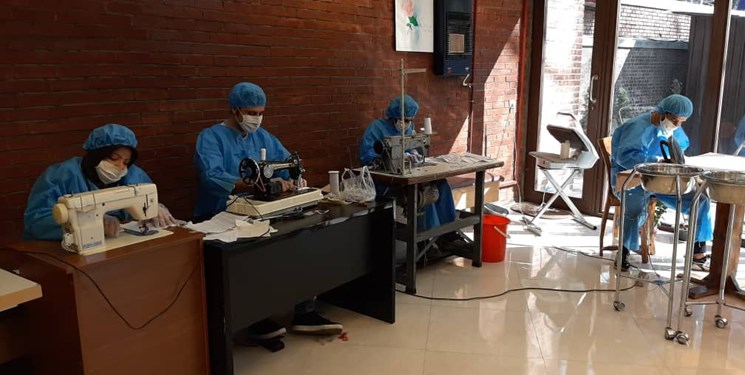 تولید ماسک در تماشاخانه سرو+فیلم