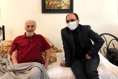 عیادت مدیرعامل موسسه هنرمندان پیشکسوت از محمدعلی ساربان 