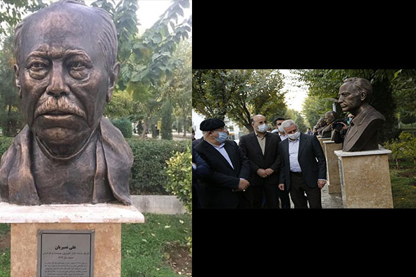 نصب سردیس بزرگان هنر در خانه هنرمندان 