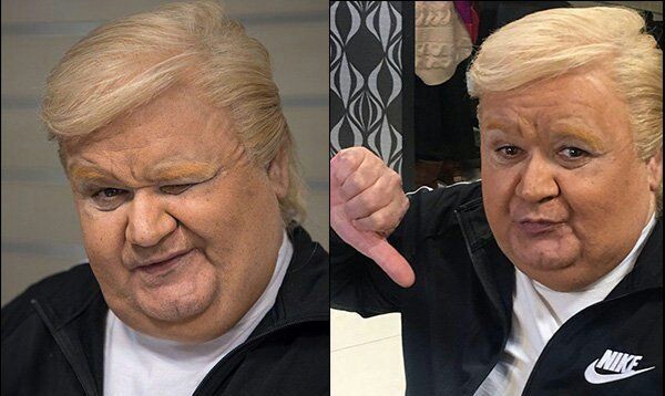 فیلمی از گریم اکبر عبدی در نقش ترامپ 