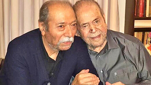 آواز خوانی علی نصیریان برای محمد علی کشاورز