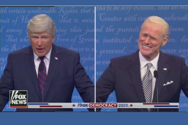 آلک بالدوین و جیم کری در نقش ترامپ و بایدن ظاهر شدند