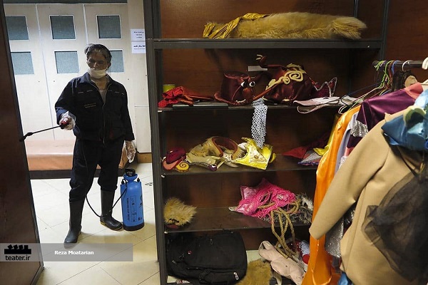 گزارش تصویری- سم زدایی و ضدعفونی بخش‌های مختلف تالار هنر