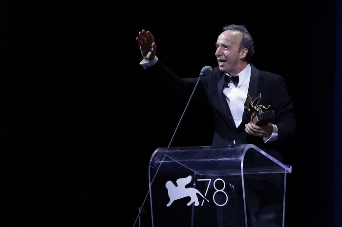 روبرتو بنینی شیرطلای افتخاری را دریافت کرد