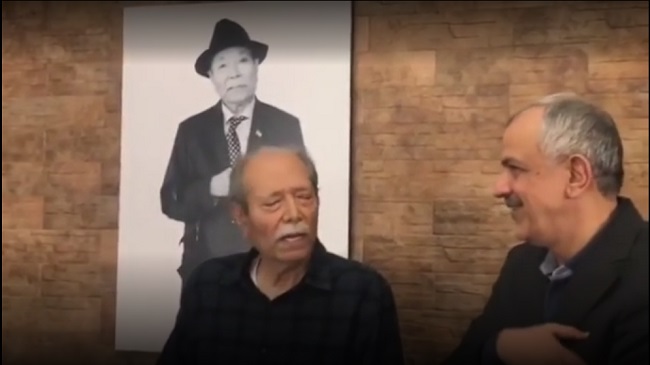 فیلم- آوازخواندن علی نصیریان در تولد ۸۸ سالگی