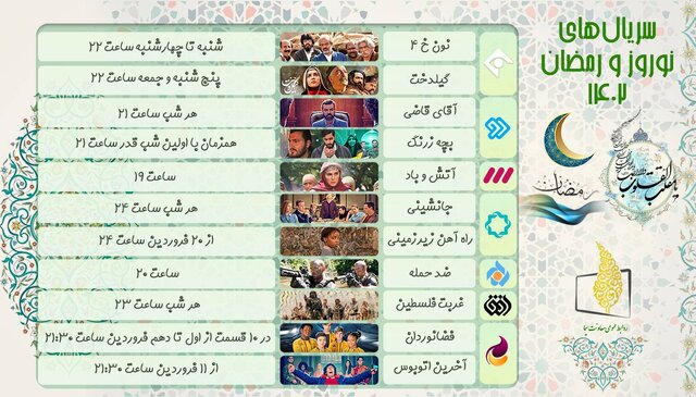 سریالهای نوروز و رمضان را بشناسید + ساعت پخش سریالهای نوروز و رمضان را بشناسید + ساعت پخش
