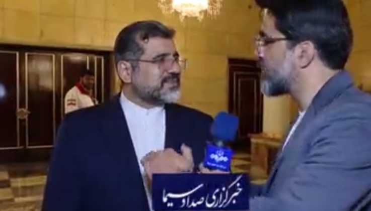 ویدئو- وزیر ارشادبرای خبرنگار صداوسیما آرزوی شهادت در غزه کرد!